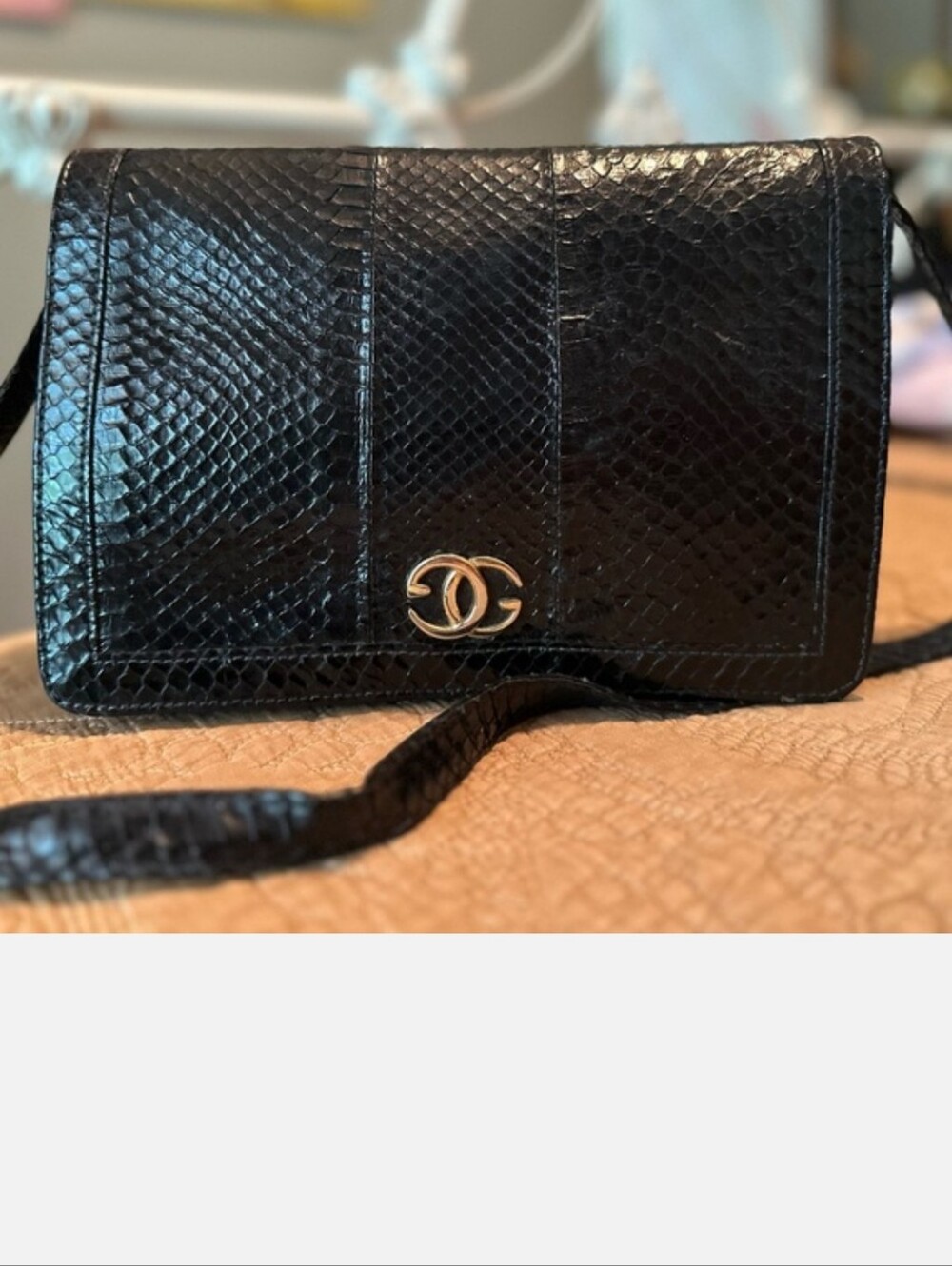 Very Vintage REAL snakeskin bag purse/ clutch